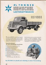 Prospekt Henschel LKW HS 100 E