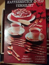 Kaffeebesteck vergoldet