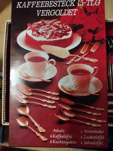 Kaffeebesteck vergoldet