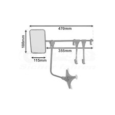 1x Außenspiegel VAN WEZEL