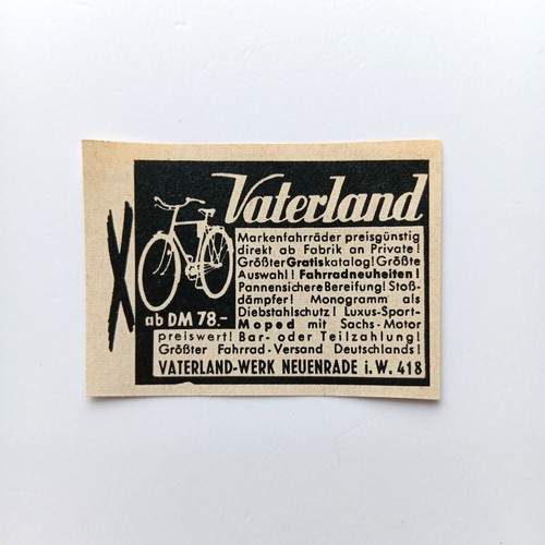 1954 vaterland fahrrad - 1954,