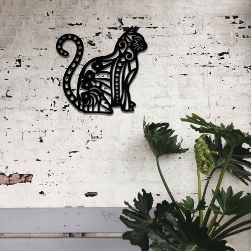Metall mandala katze rustikal - mandala,