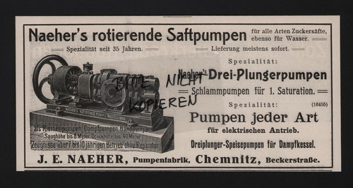 Chemnitz werbung 1910 e - werbung, j.