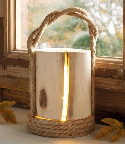 Holz led laterne - holz,