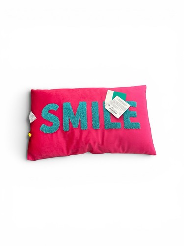 Dekokissen smile pink - dekokissen, türkis