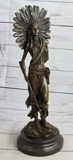 Buchse Indianer Krieger Bronze