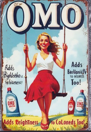 Blechschild omo vintage - blechschild, (20