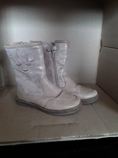 Friboo 27 Winterschuhe gefütterte Siefel beige Einhorn Glitzer