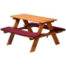 Dobar Sitzbank für Kinder mit Tisch rot-braun