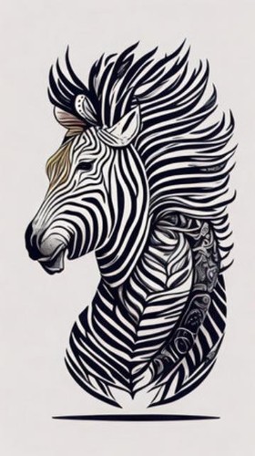 Wandbild zebrakopf digitaler - wandbild:, zebrakopf.