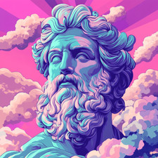 Wandtattoo Aufkleber Gott Zeus Vaporwave Wandaufkleber