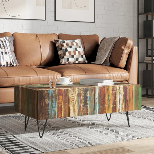 Couchtisch altholz massiv - couchtisch,