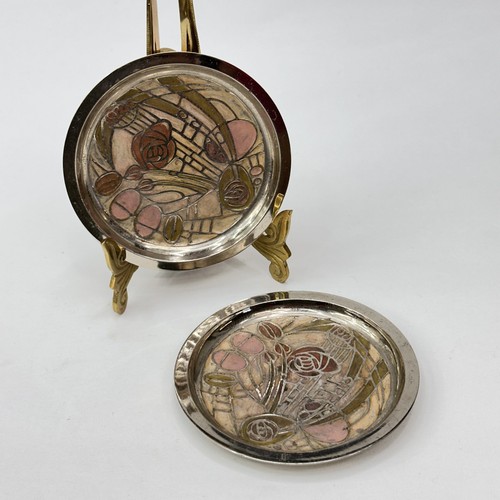 Jugendstil emaille untersetzer - jugendstil,