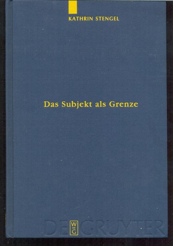 Das subjekt als - subjekt, grenze