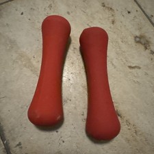 Ein Paar Reha Hanteln 0,5kg , rot, mattes Gummi 