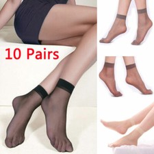 10Pairs Damen Nylon Elastisch Kurz Knöchel Durchsichtige Strümpfe Seide Socken *