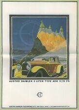 Austro Daimler ADR 11  1927 -31 Prospekt Verkaufsprospekt Reklame sales brochure