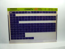 Honda  CX 650 T  Turbo Teile Katalog auf Microfich  Liste Fich Parts Catalogue 