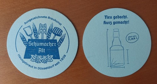 Bierdeckel schumacher alt - bierdeckel,