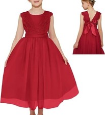 Mädchen Kleider Rot  3-12