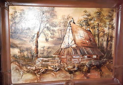 Lederbild waldhaus - -,