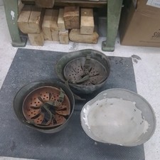 3 Alte Helme Stahl Alu Scheunenfund Siehe Bilder