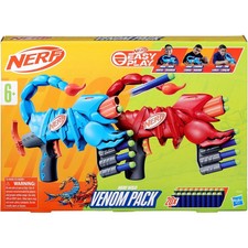 Nerf Blaster Set Wild Venom 2er Pack mit 20 Darts Kinder Spielzeugpistolen Neu Versiegelt