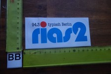 Alter Aufkleber Sender Sendung Radio 94,3 RIAS 2 BERLIN