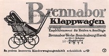 Brennabor Klappwagen Kinderwagen - Havel - 1915 - Historische Werbung ~14x7cm