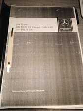 MERCEDES-BENZ WERKSTATT-HANDBUCH  280 SE/9 3.5 Coupe/Cabriolet 300SEL/9 3.5