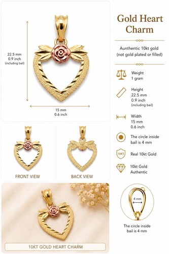 Herzanhänger 10kt gold - gold,