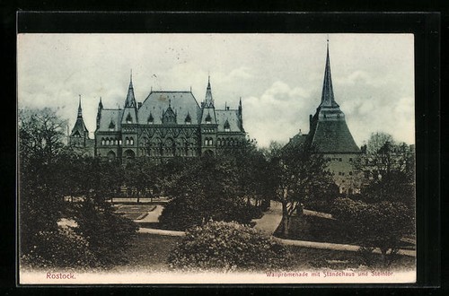Ansichtskarte rostock - ansichtskarte,