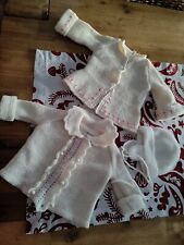 Puppenkleidung 2x Strickjacke Mütze creme weiß  für 30-50cm Puppen Götz Vintage 