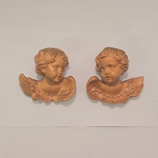 Zwei holzgeschnitzte Wandengel, Deutsche Wertarbeit "Walk"