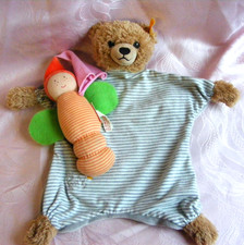 Steiff Schmusetuch Teddybär u Käthe Kruse Greifling Wichtel