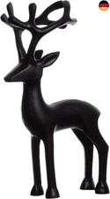 Brandsseller Dekofigur Rentier Weihnachtsdeko Deko Hirsch Aluminium Schwarz 15