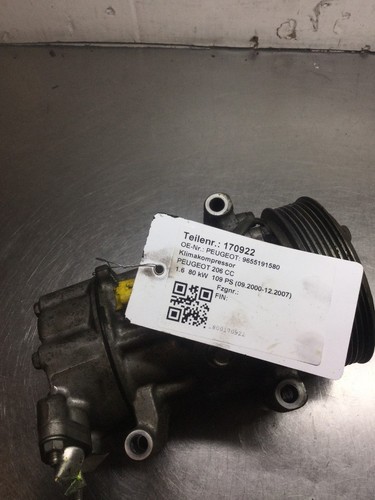 170922 klimakompressor peugeot - 170922,
