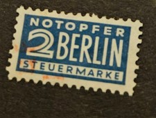 Notopfer 2 Berlin Steuermarke