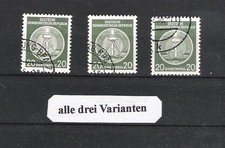 DDR - Dienstmarken - 20 Pfennig - alle drei Varianten - gemäß Abbildung