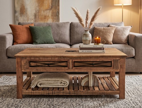 Couchtisch 80x140cm massivholz - 80x140cm,