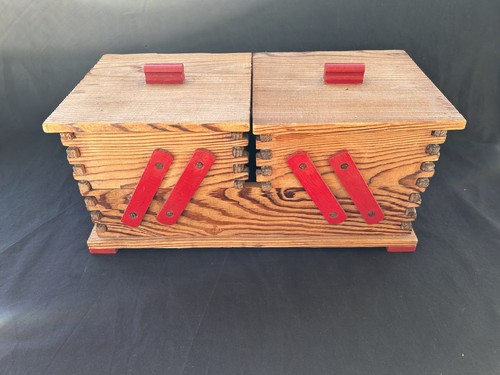 Vintage nähkasten holz - nähkasten,