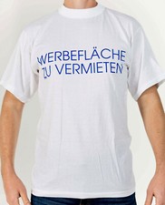 T-Shirt Werbefläche zu vermieten Größe XL Baumwolle Siebdruck Original 1990er 