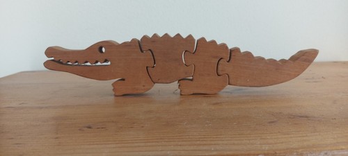 Holz puzzle krokodil - holz, puzzle,