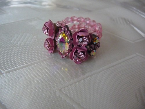 Ring perlen steine metall - ring,