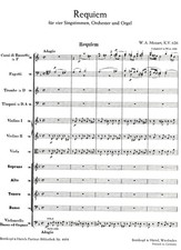 Mozart: Requiem KV 626 für Soli, Chor+Orch., gebundene große Partitur, Breitkopf