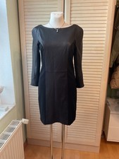 Edles Lederkleid von DIANE VON FÜRSTENBERG Modell Arita Dress schwarz Gr. 36-38