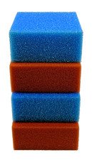 4 x Ersatzschwamm Filter Schwamm rot / blau für Oase BioSmart 5000 - 16000