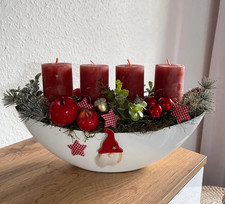 Adventskranz Rot /Weiß 35cm