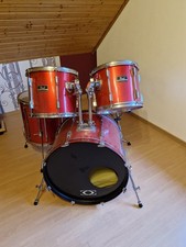 Pearl Drumset Inkl. Paiste Becken, Snarre, Fußmaschine, Hocker