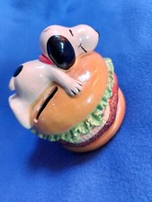 PEANUTS : Snoopy Keramik Spardose Burger, Vintage, 60 er Jahre.